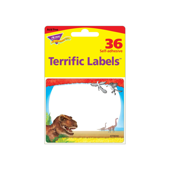 T68085 Name Tags Realistic Dinosaurs Package