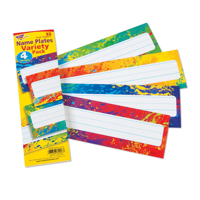 T69906 Name Plate Splash Colors Variety Pack