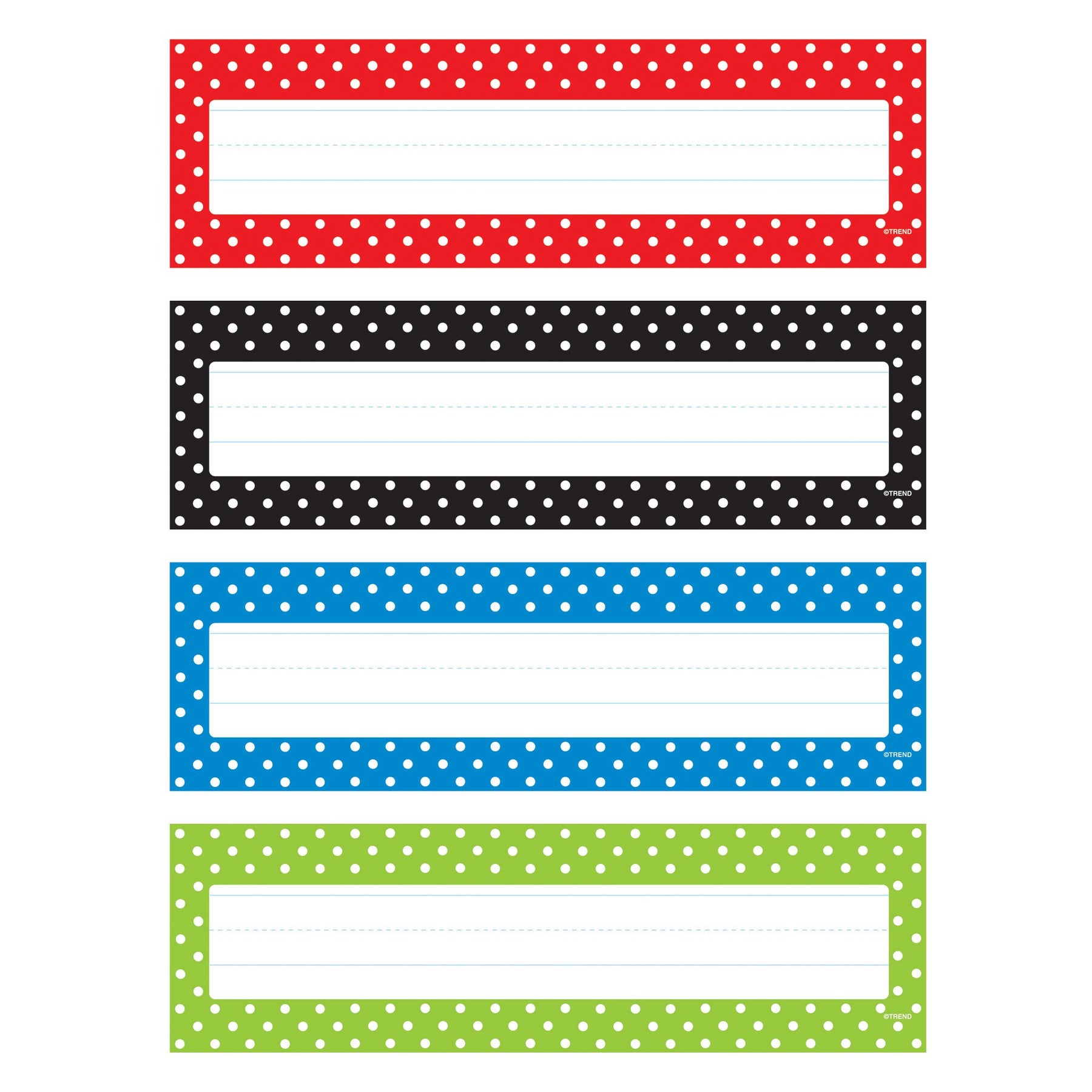 Desk Toppers® Name Plates Variety Pack Polka Dots T69951 — TREND enterprises, Inc. desk-toppers-name-plates-variety-pack-polka-dots-t69951-trend-enterprises-inc