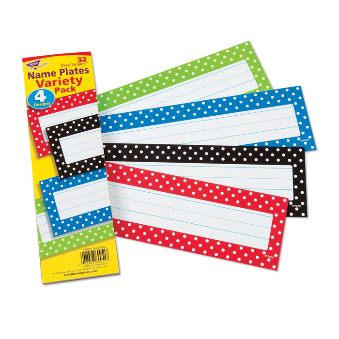 T69951 Name Plate Polka Dots Variety Pack