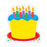 T72032 Note Pad Birthday Cake