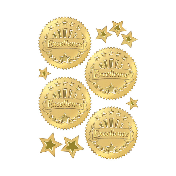 T74003 Stickers Award Seal Excellence Gold