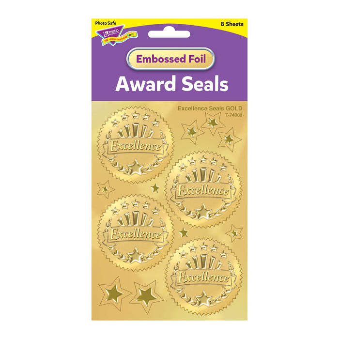 T74003 Stickers Award Seal Excellence Gold Package