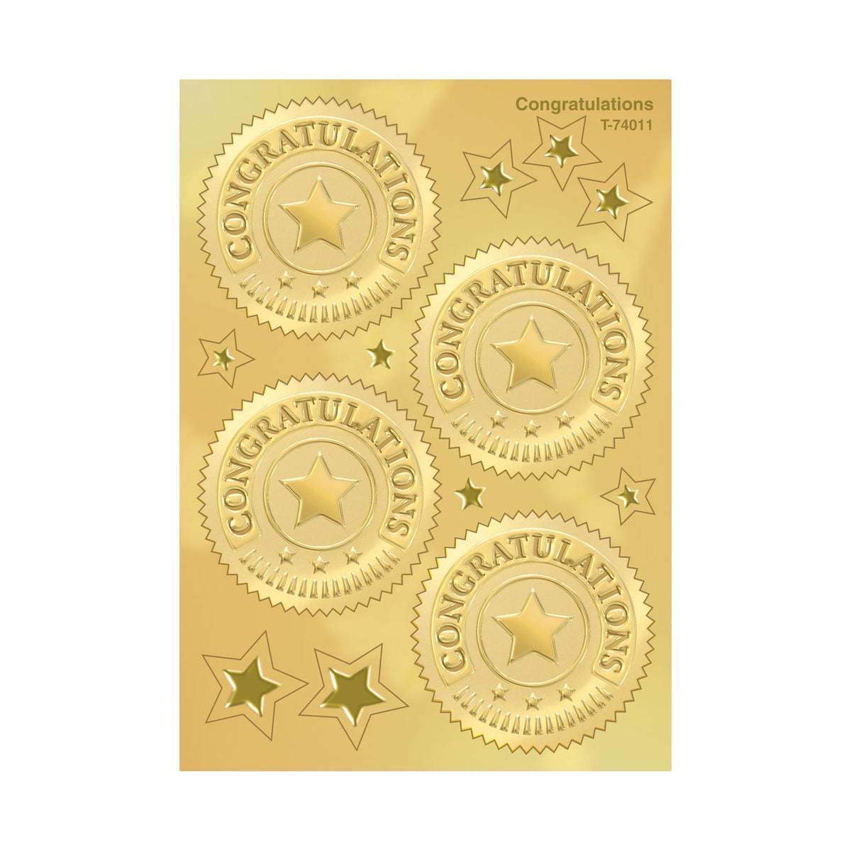 Award Seals Stickers Congratulations (Gold) T74011 — TREND enterprises