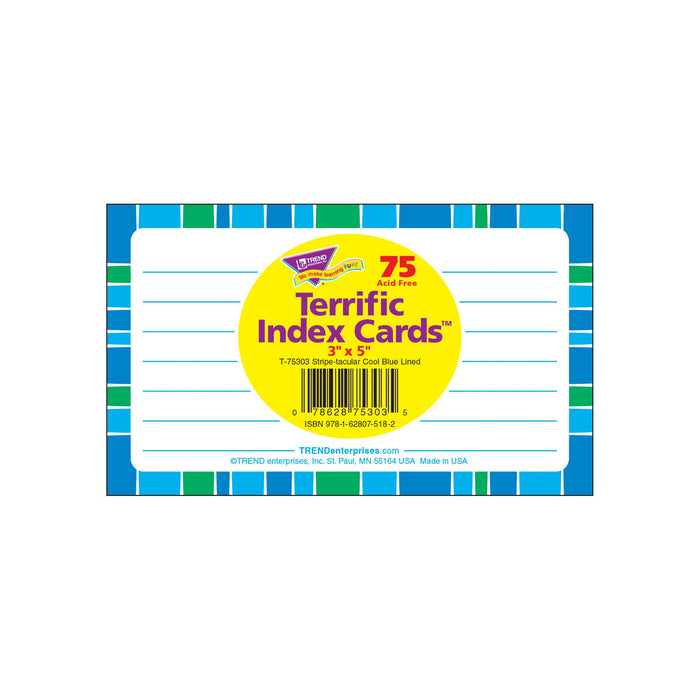 T75303 Index Cards Cool Blue Package