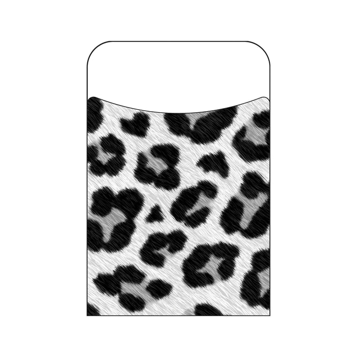 T77035 Library Pockets Leopard White
