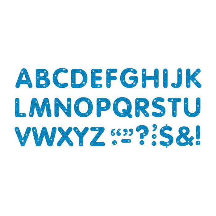 T78302 Letters Inch Blue Sparkle Alphabet