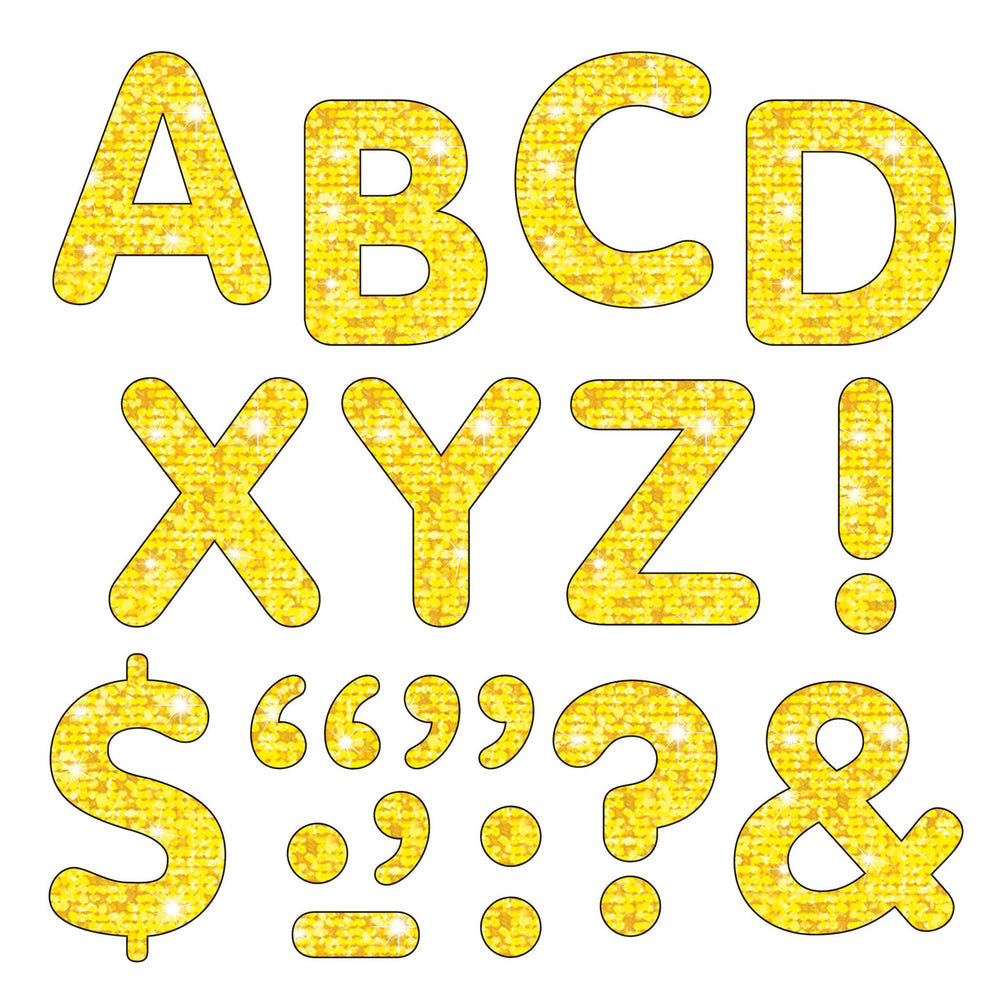 T78304 Letters inch Yellow Sparkle