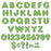 T79053 Letters 4 Inch Casual Green Chrome Alphabet