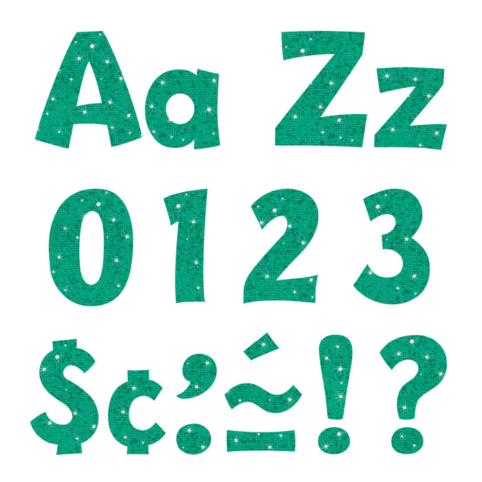 T79780 Letters 4 Inch Playful Teal Sparkle