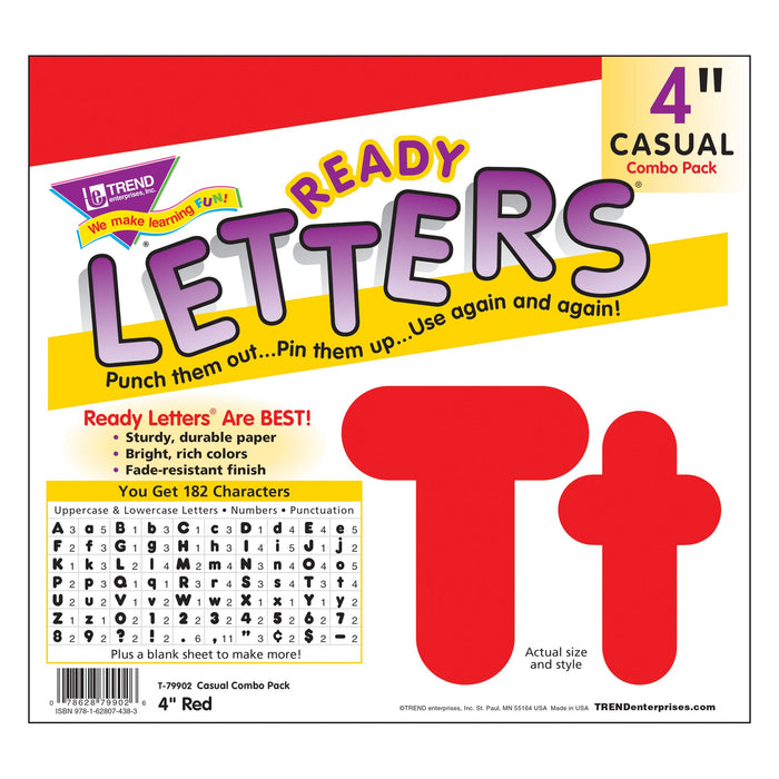 T79902 Letters 4 Inch Casual Combo Red Package