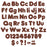 T79904 Letters 4 Inch Casual Combo Chocolate Alphabet