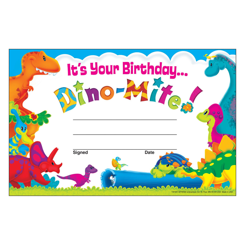T81057 Award Birthday Dinosaur Pals