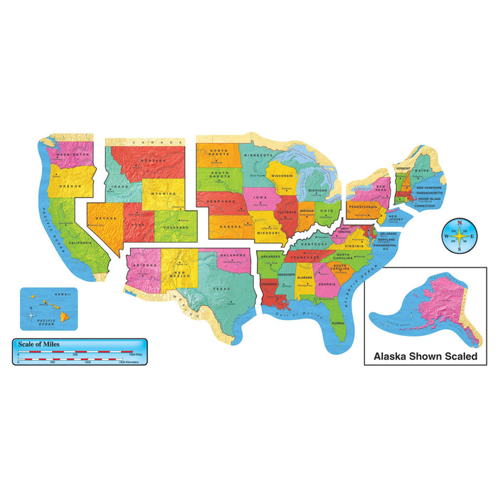 T8160 Bulletin Board United States Map