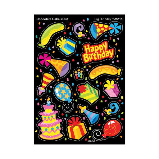 T83018 Stickers Scratch n Sniff Chocolate Cake Birthday