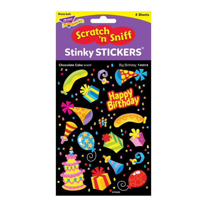 T83018 Stickers Scratch n Sniff Chocolate Cake Birthday Package