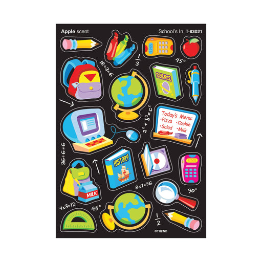 T83021 Stickers Scratch n Sniff Apple School Tools