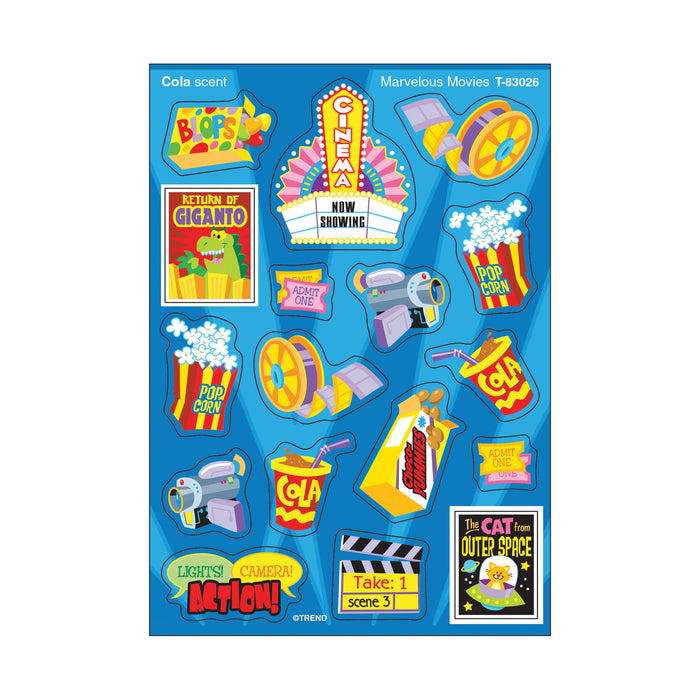 T83026 Stickers Scratch n Sniff Cola Marvelous Movies