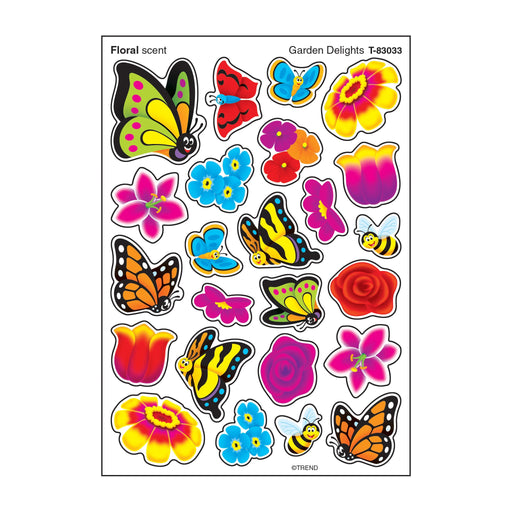 T83033 Stickers Scratch n Sniff Garden Flowers Bugs