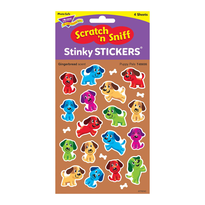 T83035 Stickers Scratch n Sniff Gingerbread Puppy Pals Package