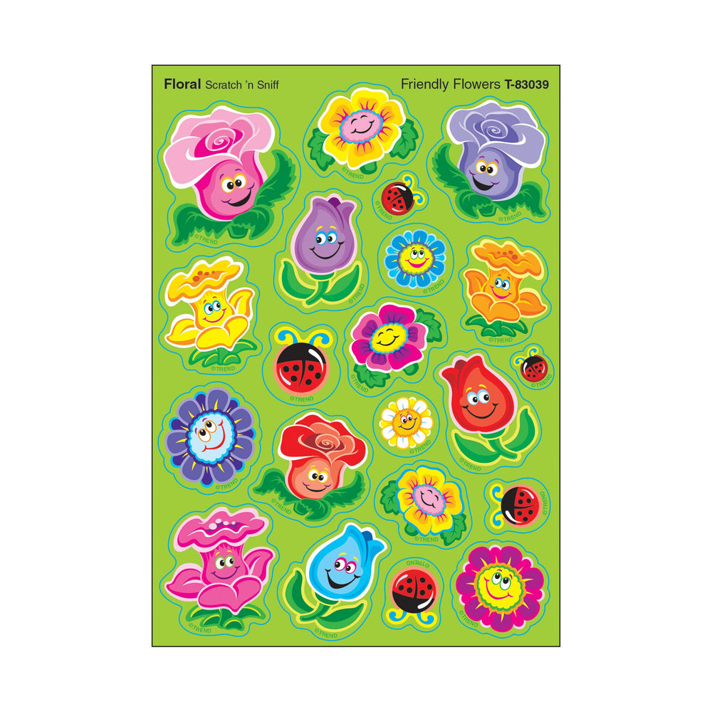 T83039 Stickers Scratch n Sniff Floral Friendly Flowers