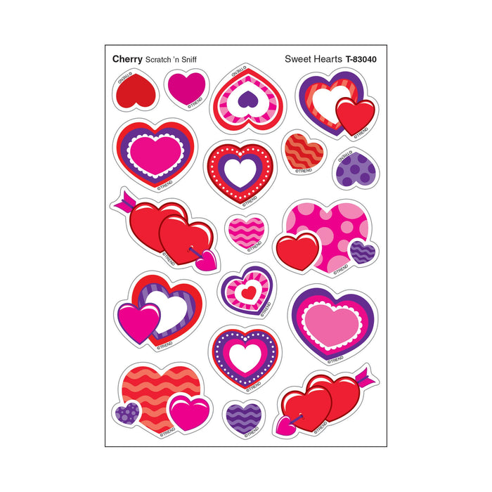 T83040 Stickers Scratch n Sniff Cherry Hearts
