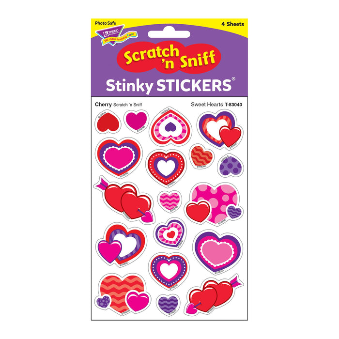 T83040 Stickers Scratch n Sniff Cherry Hearts Package