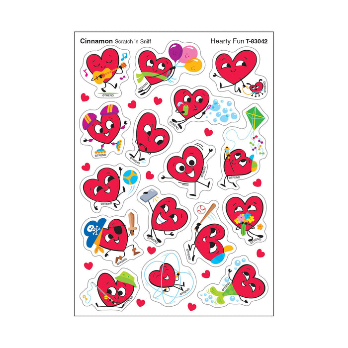 T83042 Stickers Scratch n Sniff Cinnamon Emoji Hearts