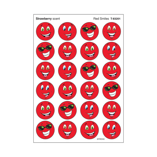 T83201 Stickers Scratch n Sniff Strawberry Red Smile