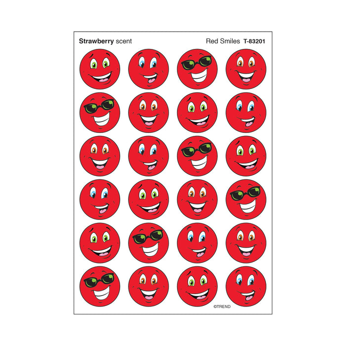 T83201 Stickers Scratch n Sniff Strawberry Red Smile