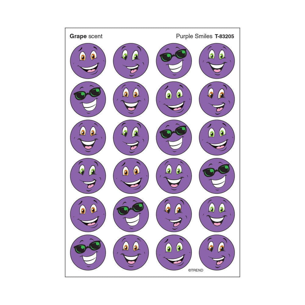 T83205 Stickers Scratch n Sniff Grape Purple Smile