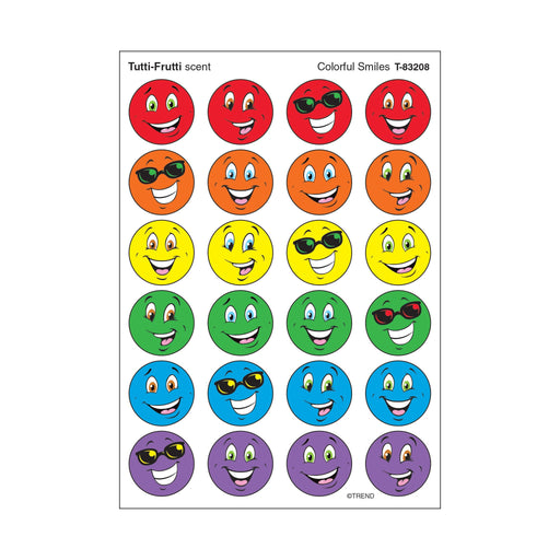 T83208 Stickers Scratch n Sniff Tutti Frutti Colorful Smiles
