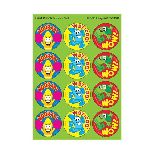 T83300 Stickers Scratch n Sniff Fruit Punch Crayons