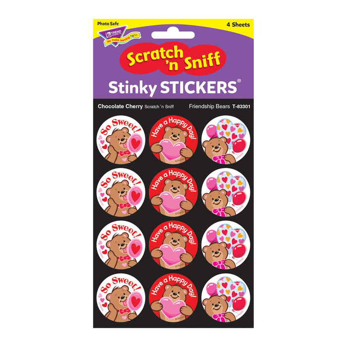 T83301 Stickers Scratch n Sniff Chocolate Cherry Bears Package