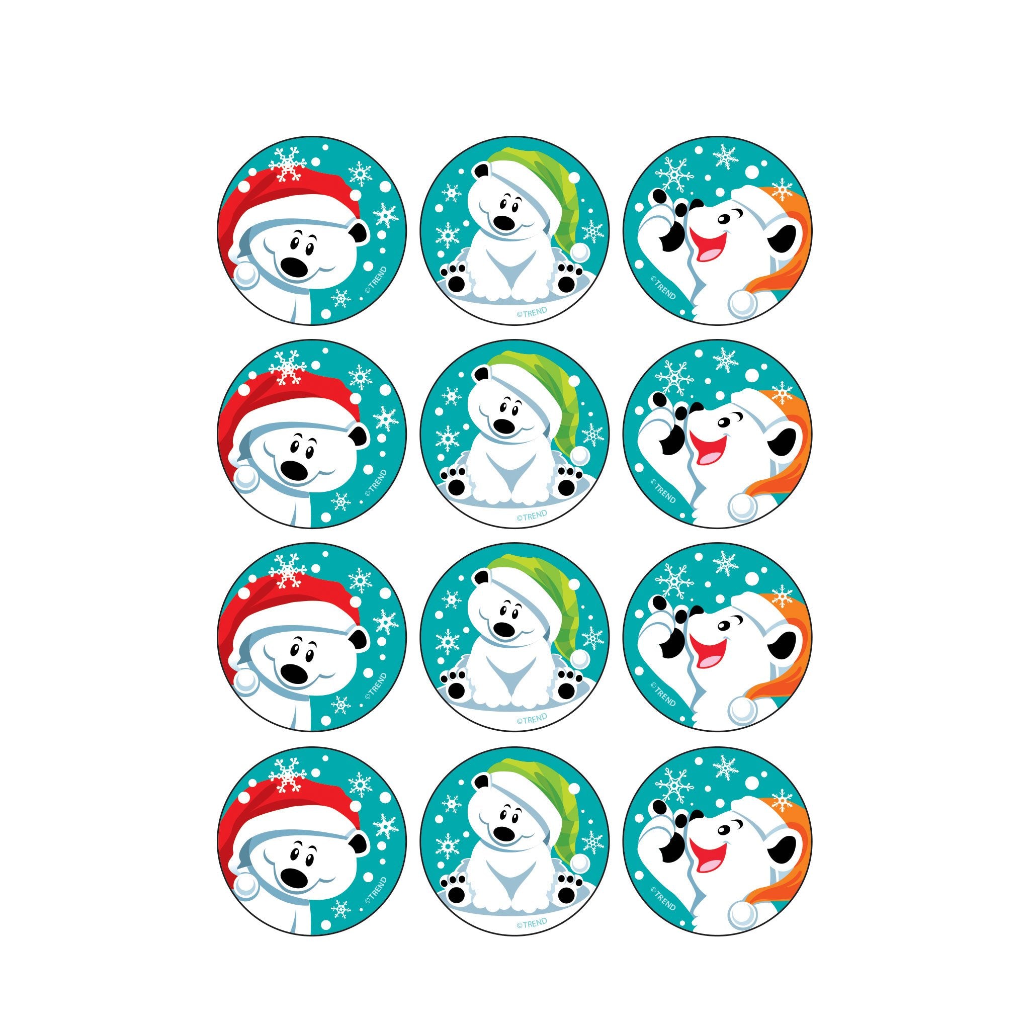 T83303 Stickers Scratch n Sniff Peppermint Winter Bears