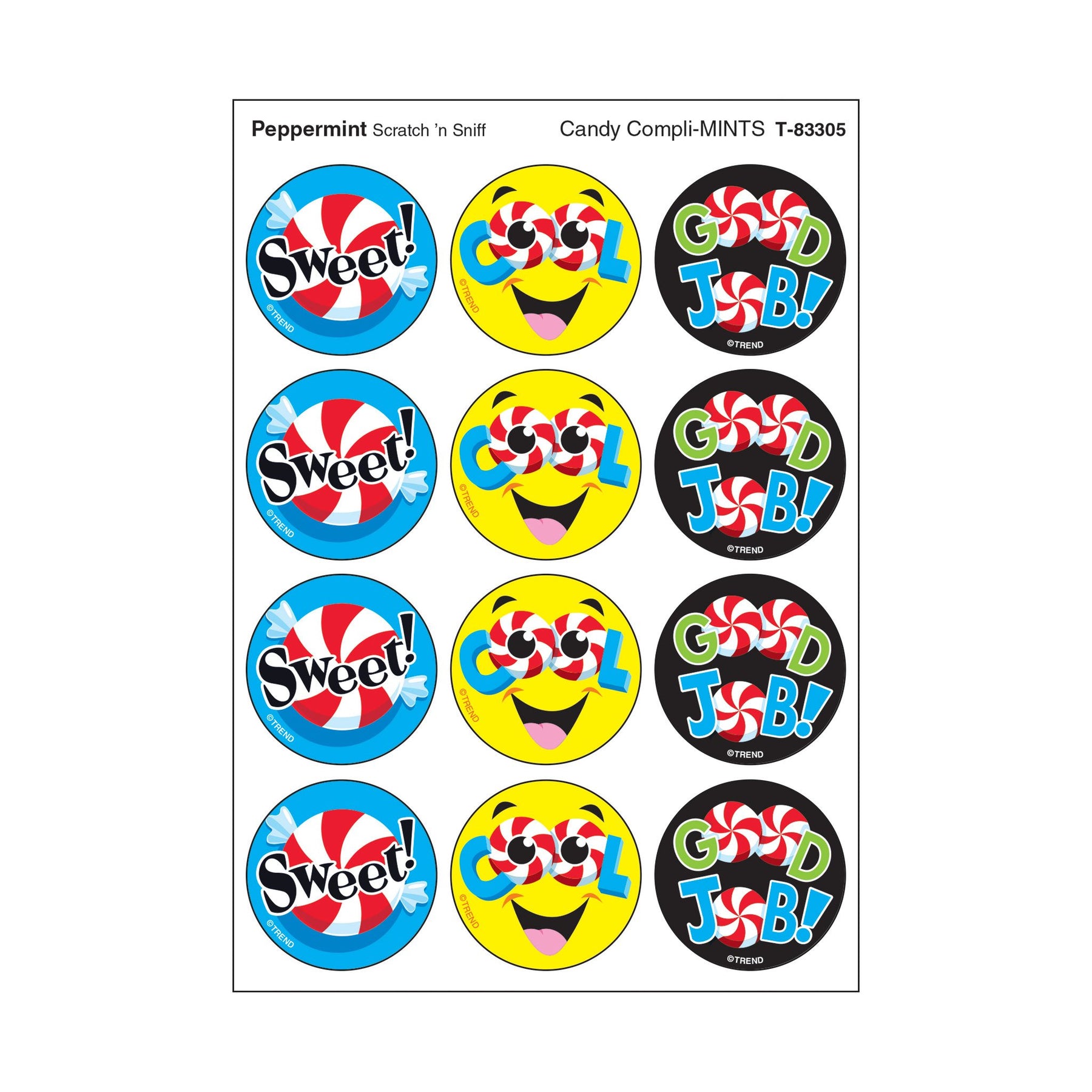 Scratch Sniff Stinky Stickers Candy CompliMINTS-Peppermint scent T83305 —  TREND enterprises, Inc.