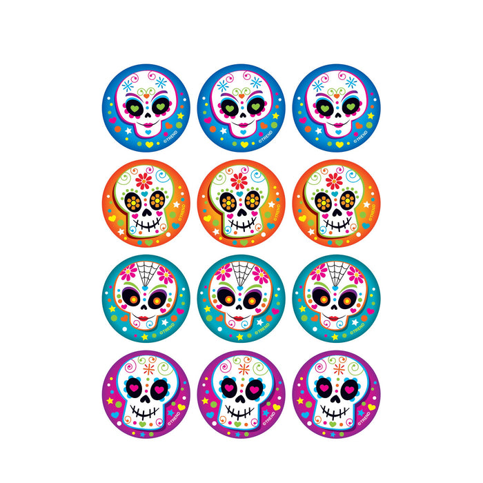 T83308 Stickers Scratch n Sniff Vanilla Dia de los Muertos Skulls