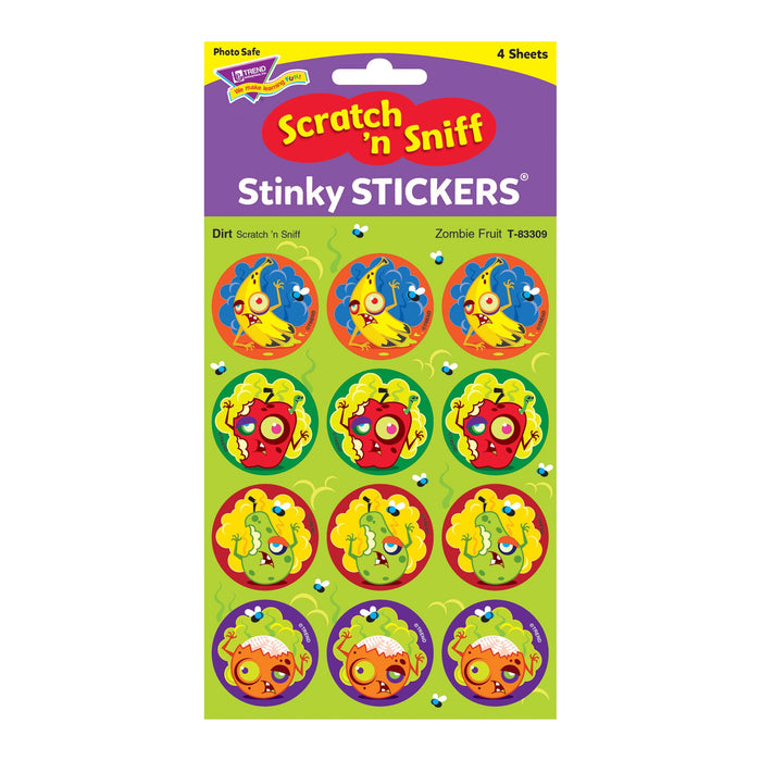 T83309 Stickers Scratch n Sniff Dirt Zombie Fruit Package