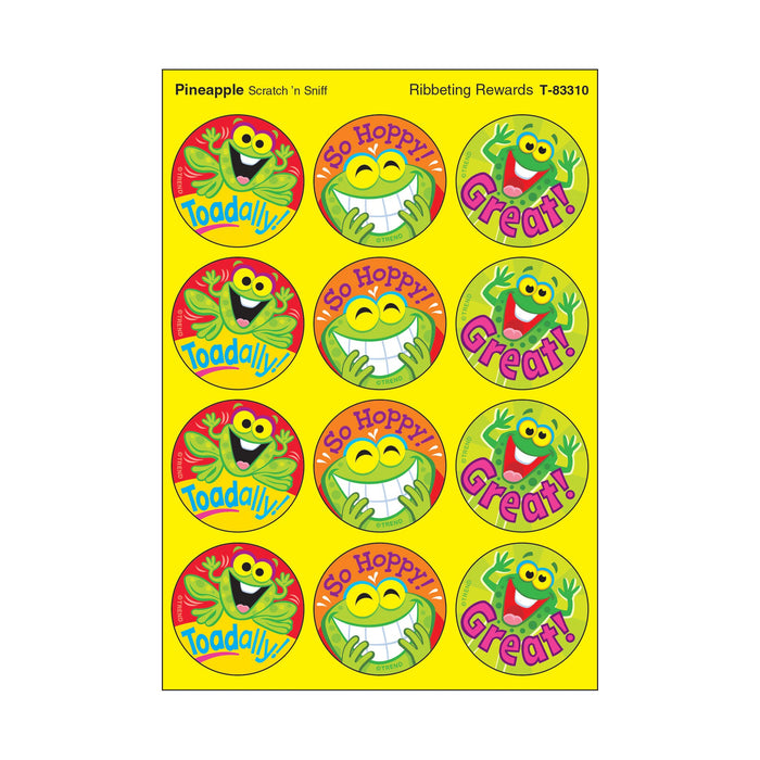 T83310 Stickers Scratch n Sniff Pineapple Frogs Praise Words