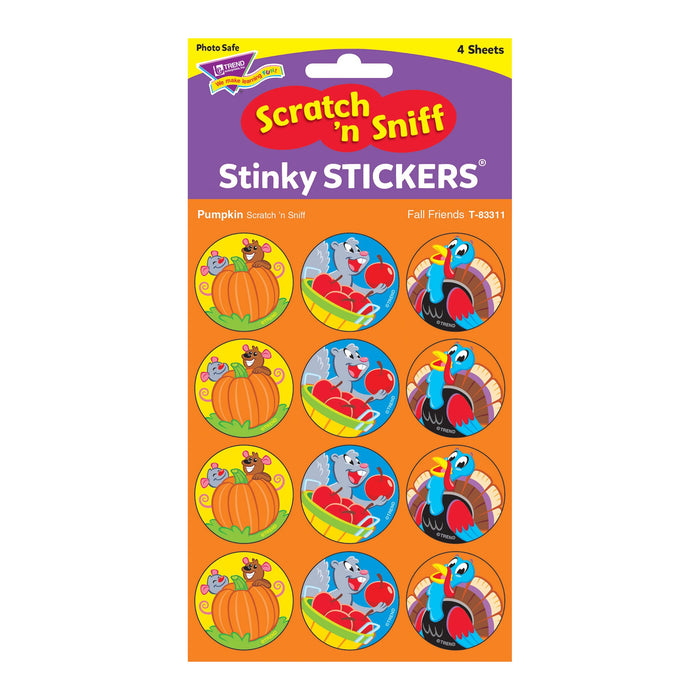 T83311 Stickers Scratch n Sniff Pumpkin Fall Thanksgiving Package
