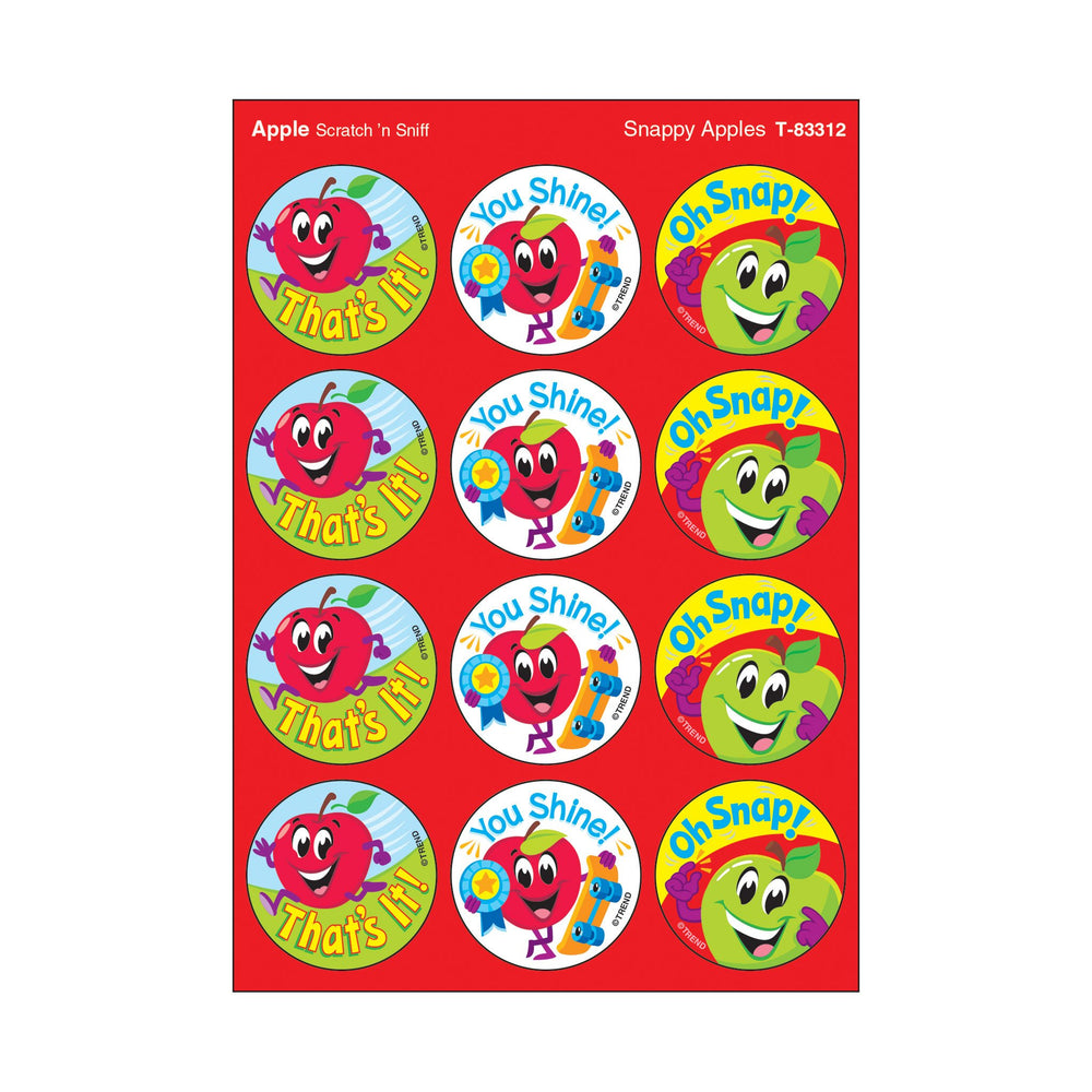 T83312 Stickers Scratch n Sniff Apple Praise Words