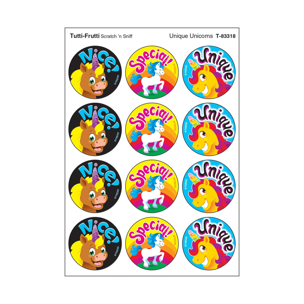 T83318 Stickers Scratch n Sniff Tutti Frutti Unicorns
