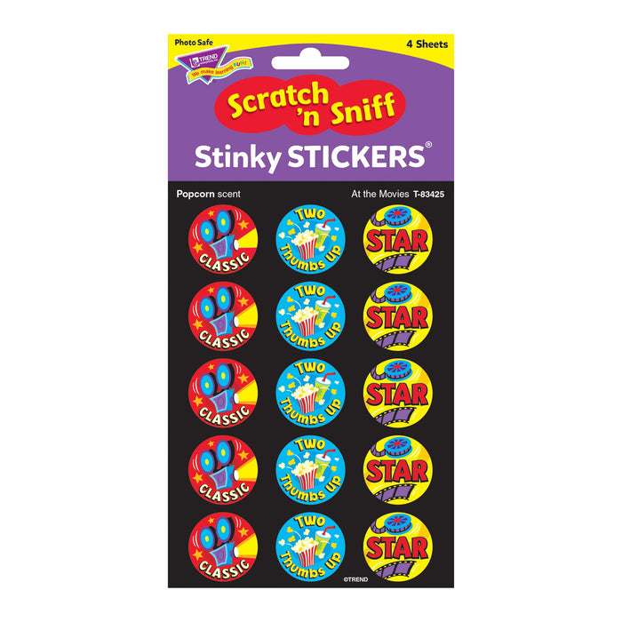 T83425 Stickers Scratch n Sniff Popcorn Movies Package