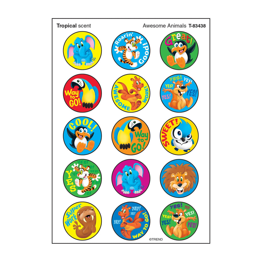 T83438 Stickers Scratch n Sniff Tropical Animals