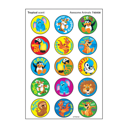 T83438 Stickers Scratch n Sniff Tropical Animals