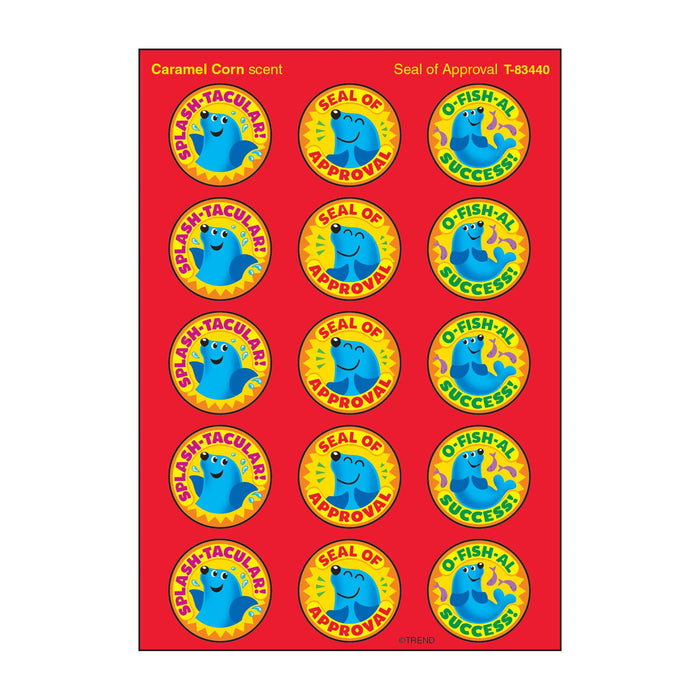 T83440 Stickers Scratch n Sniff Caramel Corn Seal Approval