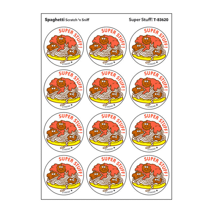 Stuff Back Sticker Scratch 'n Sniff Stinky Stickers Super Stuff!, Spaghetti scent T83620 ...