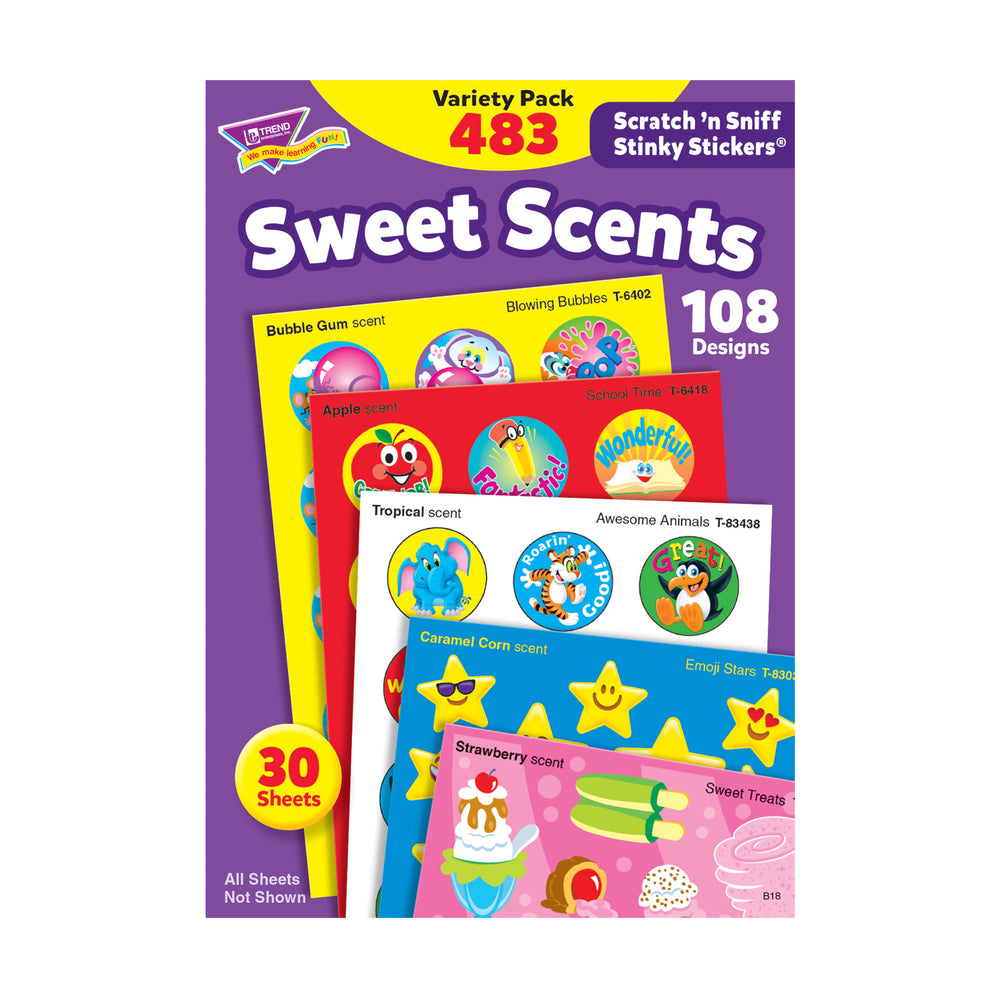 T83901 Sticker Scratch n Sniff Variety Pack Sweet Scents