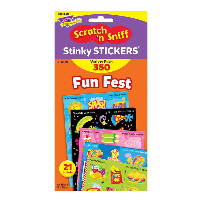 T83906 Sticker Scratch n Sniff Variety Pack Fun Fest Package