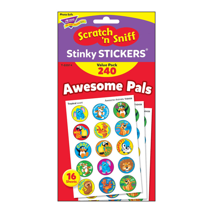 T83914 Sticker Scratch n Sniff Value Pack Awesome Pals Package